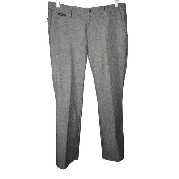 Kenneth Cole Reaction Dark Gray Spotted Viscose Dress Pants Womens Size 34/32 - Picture 1 of 11